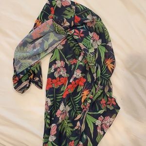 Floral print coverup skirt